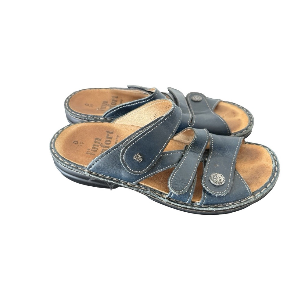 Finn Comfort Women's Gomera Classic Blue Sandals Size US 9D EUR 39D Germany